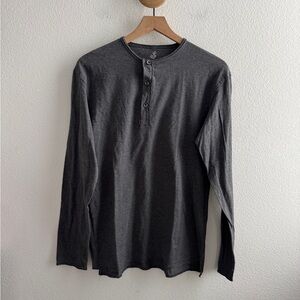 45rpm Gray Long Sleeve Henley Shirt Forty Fiave RPM Size 4